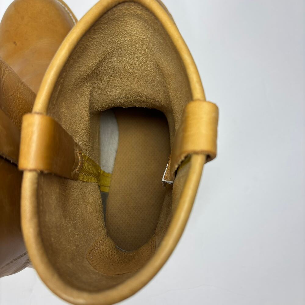 Dickies Work Boots Mens 9 Pull On Caml Brown Leather Carpenter Utility Barn Rare - Picture 7 of 13